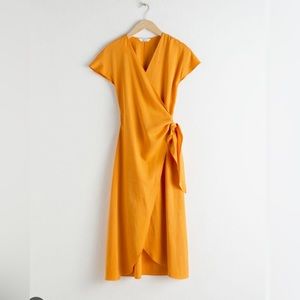 & Other Stories Lyocell blend wrap midi dress